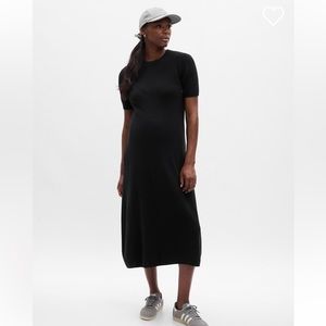 Gap Maternity CashSoft Midi Sweater Dress in Black - Size L